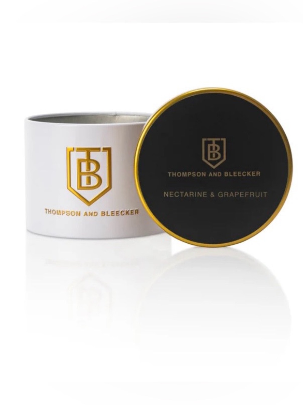 🆕 Thompson and Bleecker Nectarine & Grapefruit Vintage Travel Tin Lux Candle 🍊